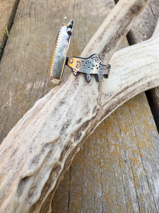 "River Runs Through It" Trout ring